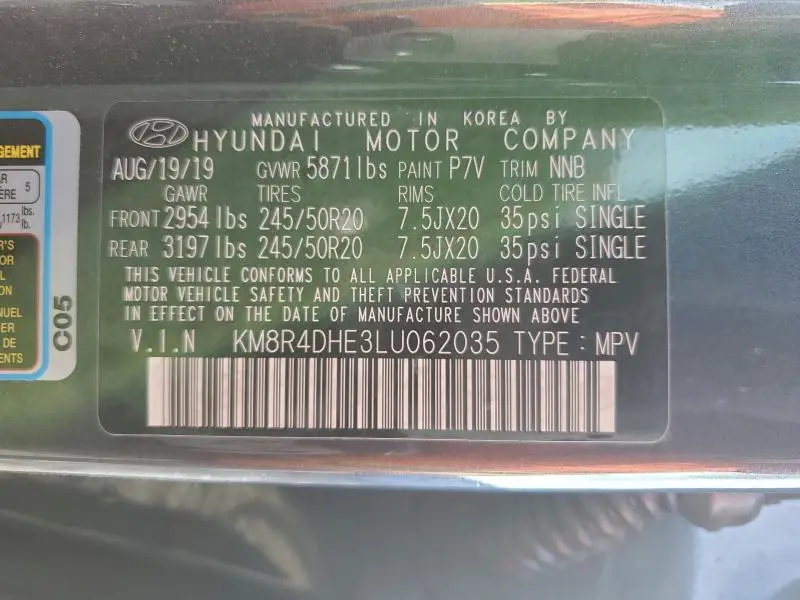 2020 HYUNDAI PALISADE SEL  