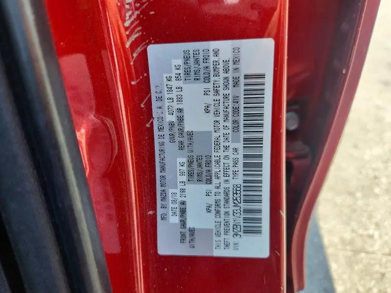 2018 MAZDA 3 TOURING  
