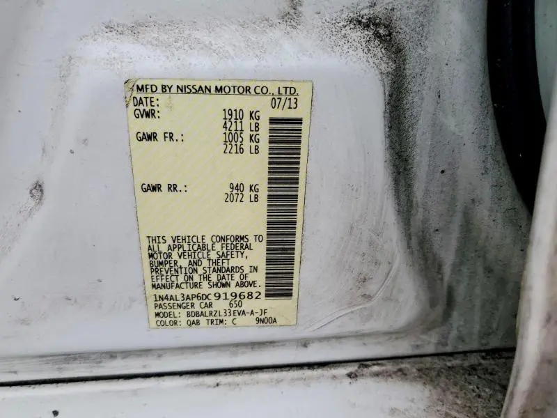 2013 NISSAN ALTIMA 2.5  