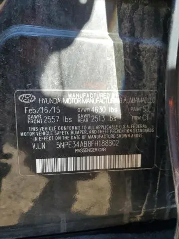 2015 HYUNDAI SONATA LIMITED 2.0T  