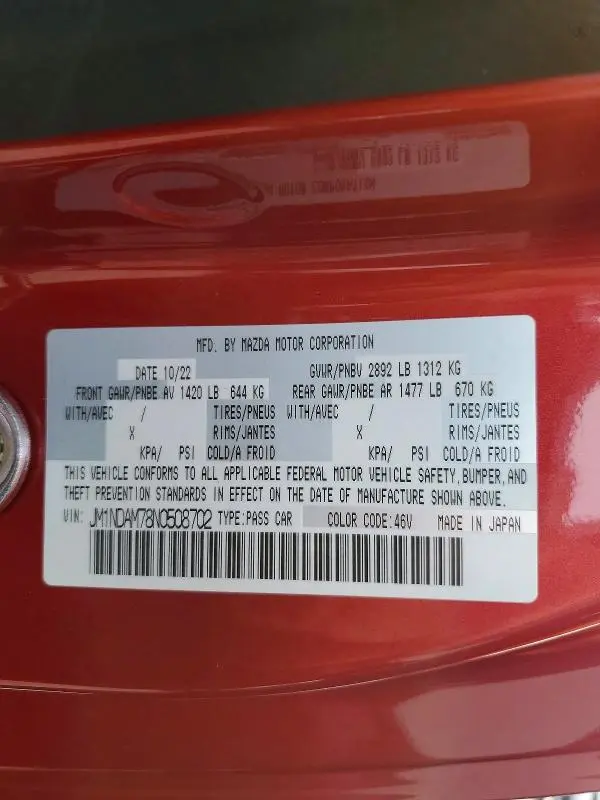 2022 MAZDA MX-5 MIATA GRAND TOURING  