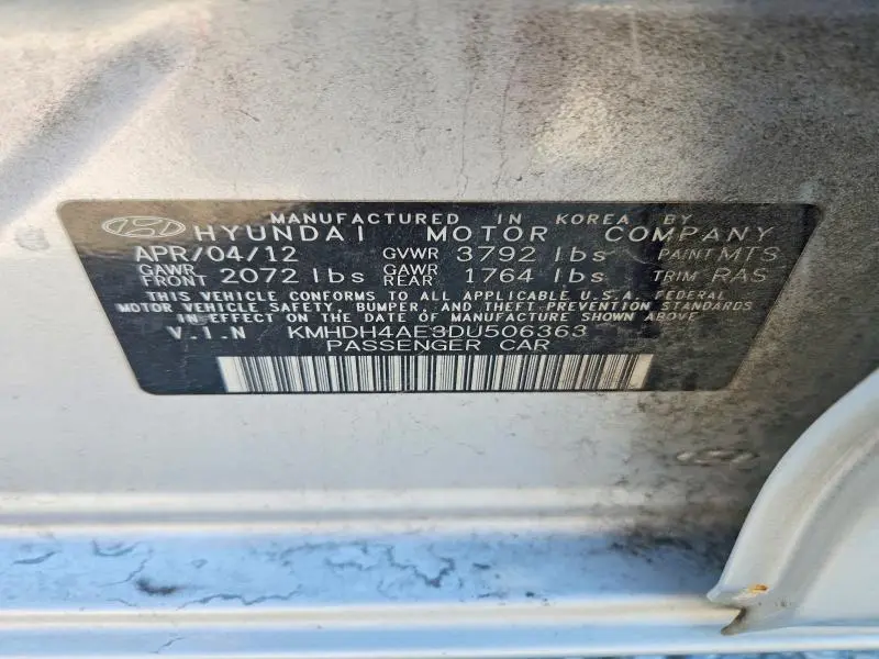 2013 HYUNDAI ELANTRA GLS  