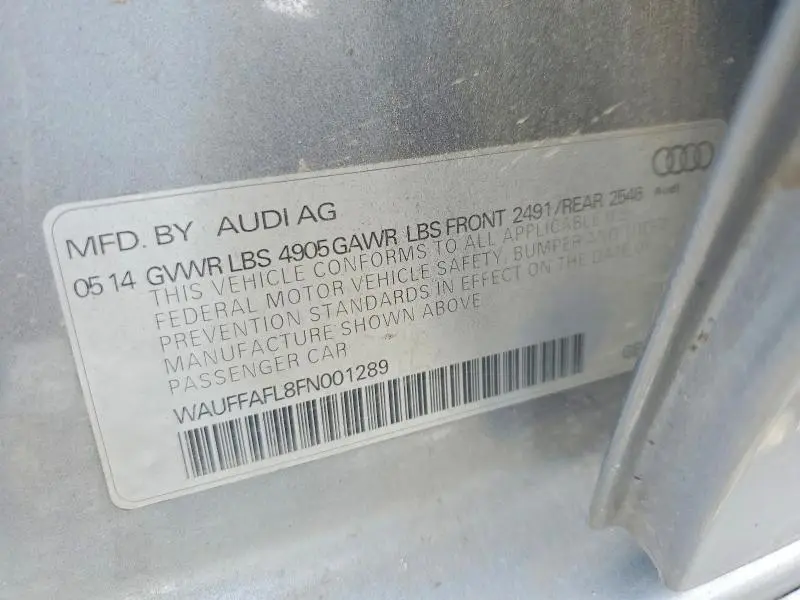 2015 AUDI A4 PREMIUM PLUS  