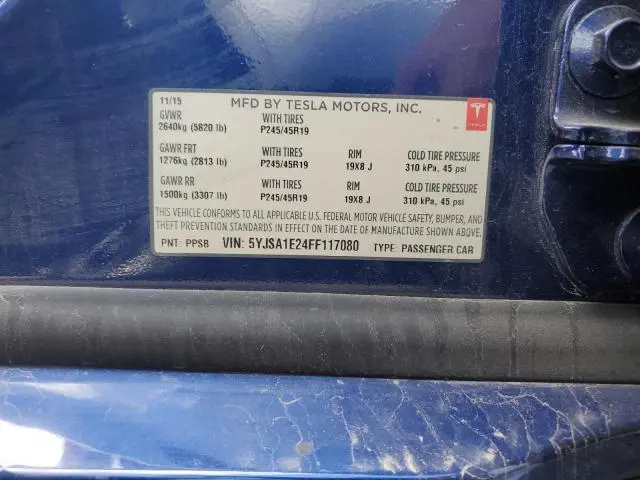 2015 TESLA MODEL S   