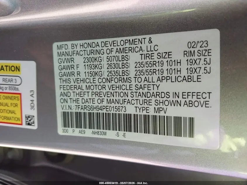2023 HONDA CR-V HYBRID SPORT TOURING