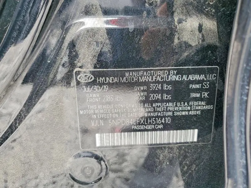 2020 HYUNDAI ELANTRA SEL  