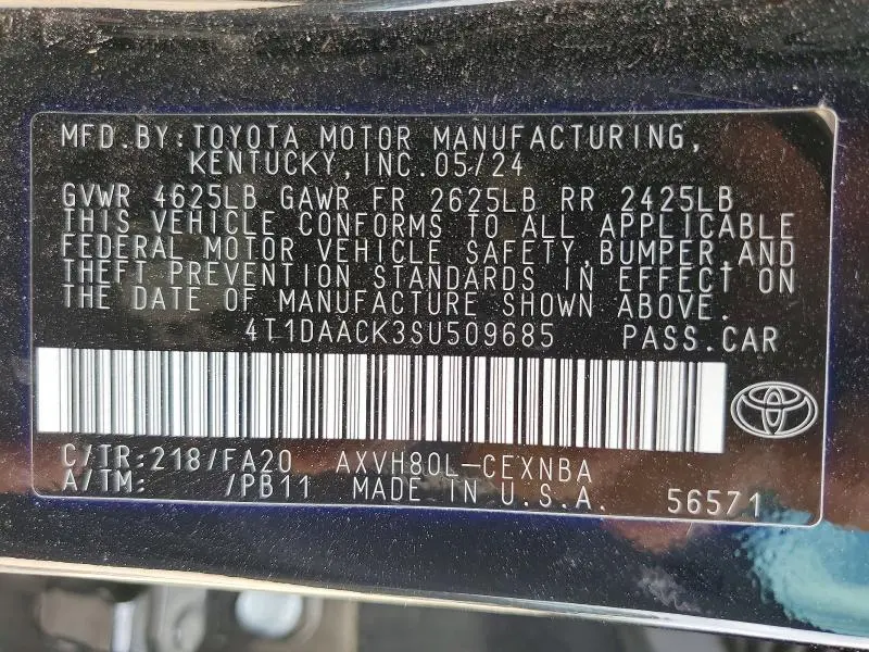 2025 TOYOTA CAMRY LE  