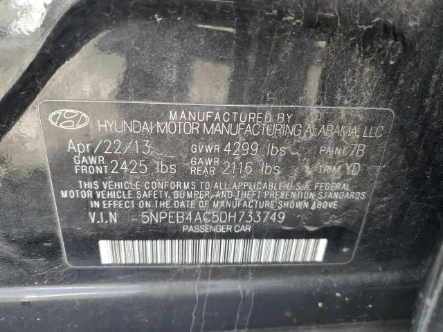 2013 HYUNDAI SONATA GLS  