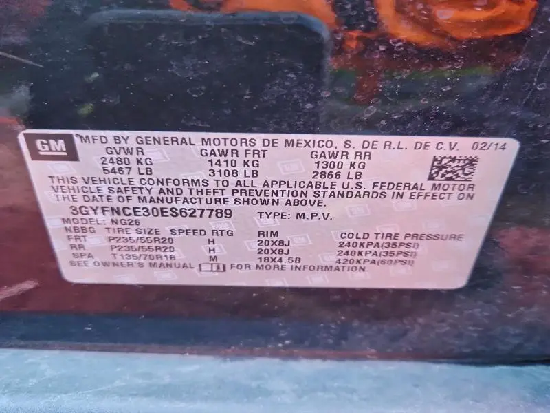 2014 CADILLAC SRX PERFORMANCE COLLECTION  