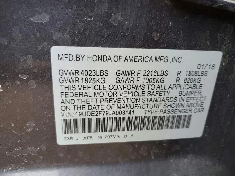 2018 ACURA ILX PREMIUM  