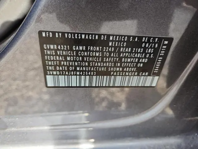 2015 VOLKSWAGEN JETTA SE