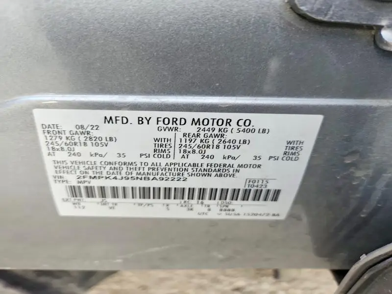 2022 FORD EDGE SEL  