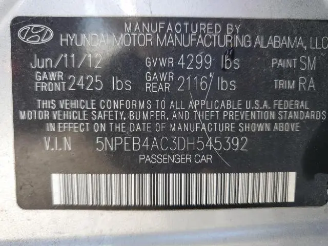 2013 HYUNDAI SONATA GLS  