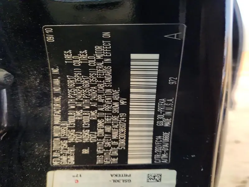 2011 TOYOTA SIENNA LE  