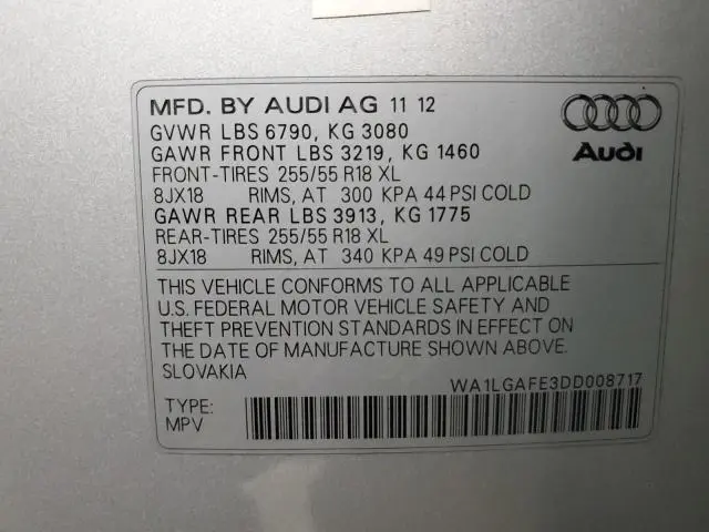 2013 AUDI Q7 PREMIUM PLUS  