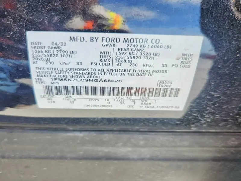 2022 FORD EXPLORER KING RANCH  