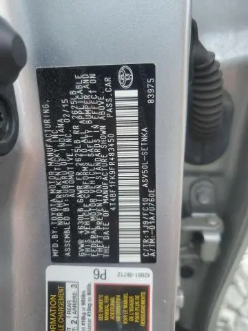 2015 TOYOTA CAMRY LE  