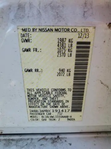 2014 NISSAN ALTIMA 3.5S  