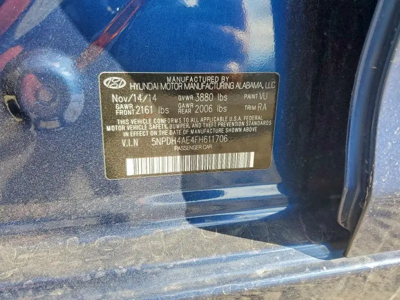 2015 HYUNDAI ELANTRA SE  