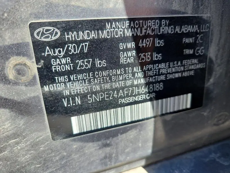 2018 HYUNDAI SONATA SE  