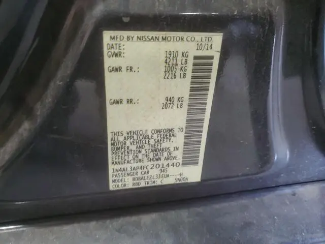 2015 NISSAN ALTIMA 2.5