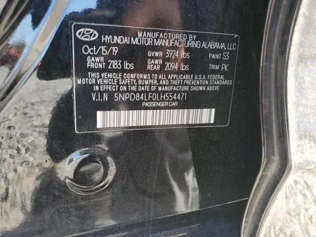 2020 HYUNDAI ELANTRA SEL  