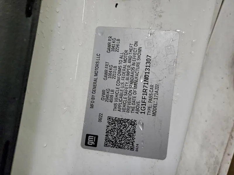 2022 CHEVROLET CAMARO LT1  