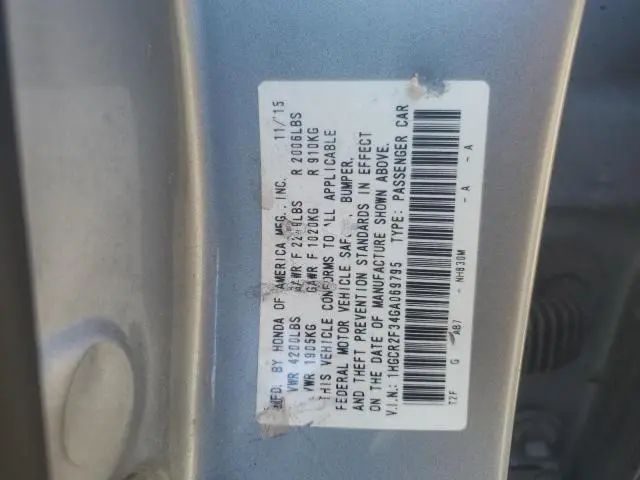 2016 HONDA ACCORD LX  