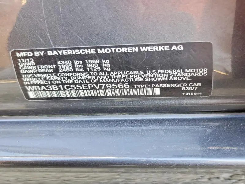 2014 BMW 320 I  