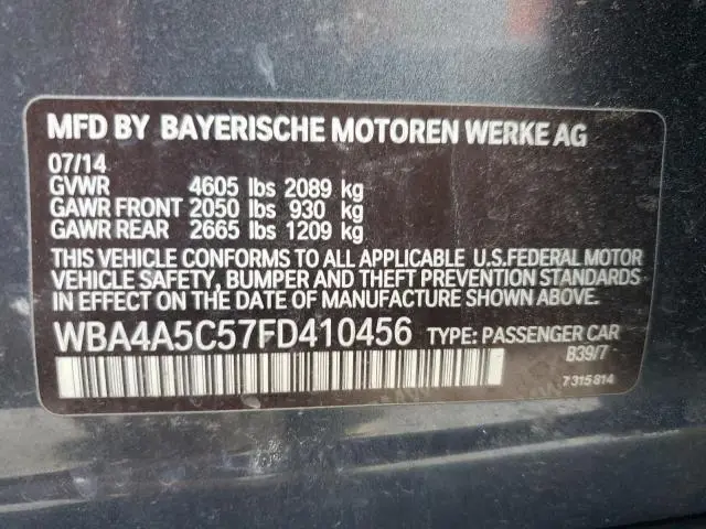 2015 BMW 428 I GRAN COUPE  