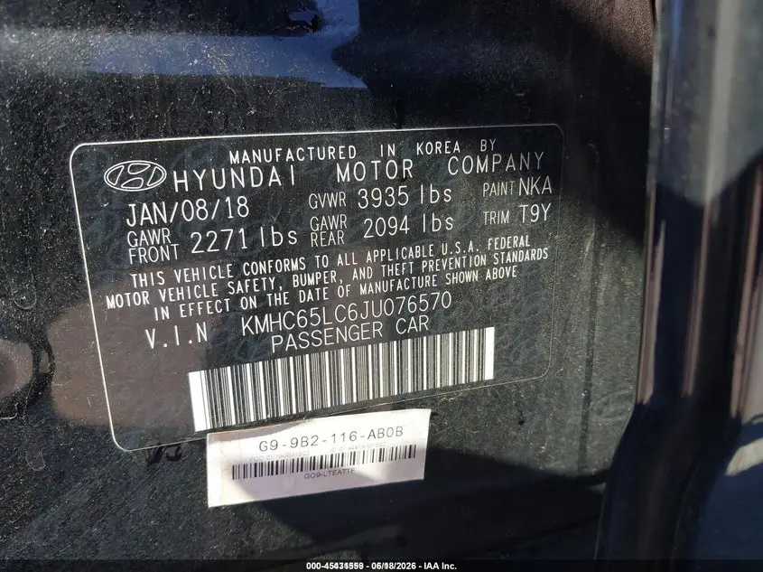 2018 HYUNDAI IONIQ HYBRID BLUE