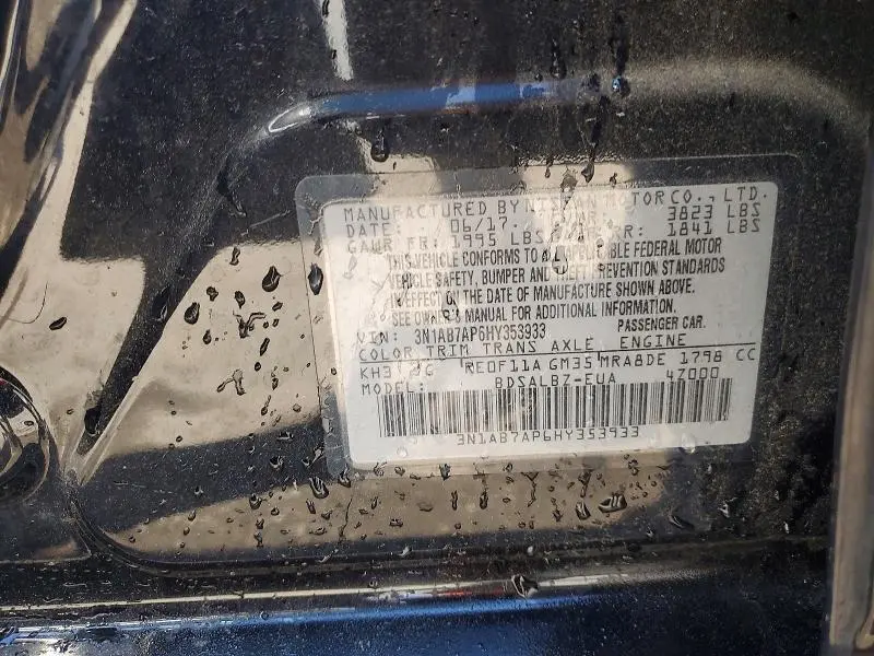 2017 NISSAN SENTRA S  