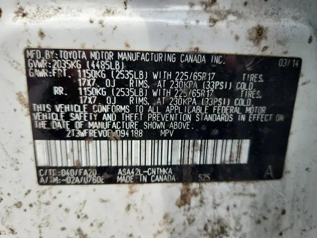 2014 TOYOTA RAV4 XLE