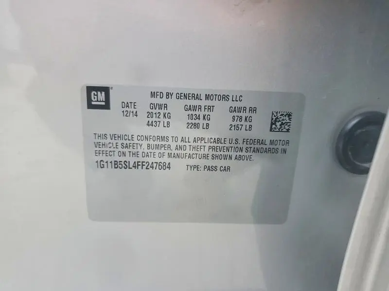 2015 CHEVROLET MALIBU LS  