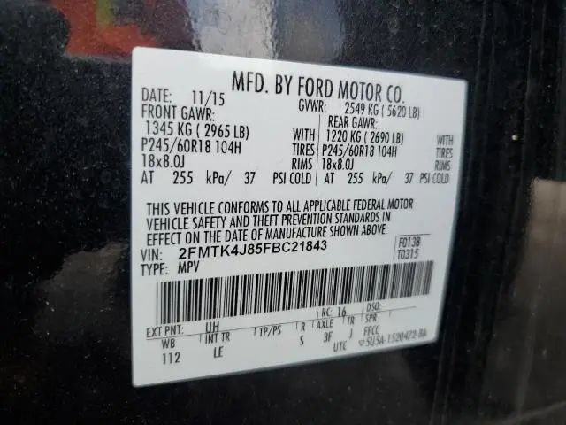 2015 FORD EDGE SEL  