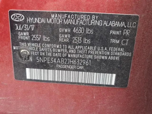 2018 HYUNDAI SONATA SPORT  