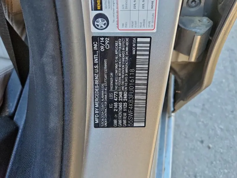 2015 MERCEDES-BENZ C 300 4MATIC  