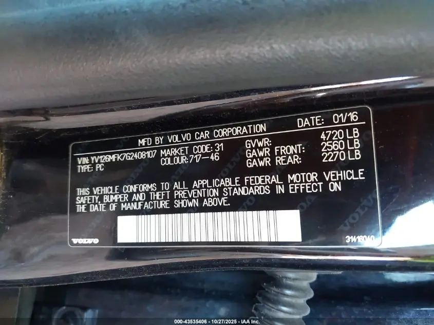 2016 VOLVO S60 T5 DRIVE-E PREMIER