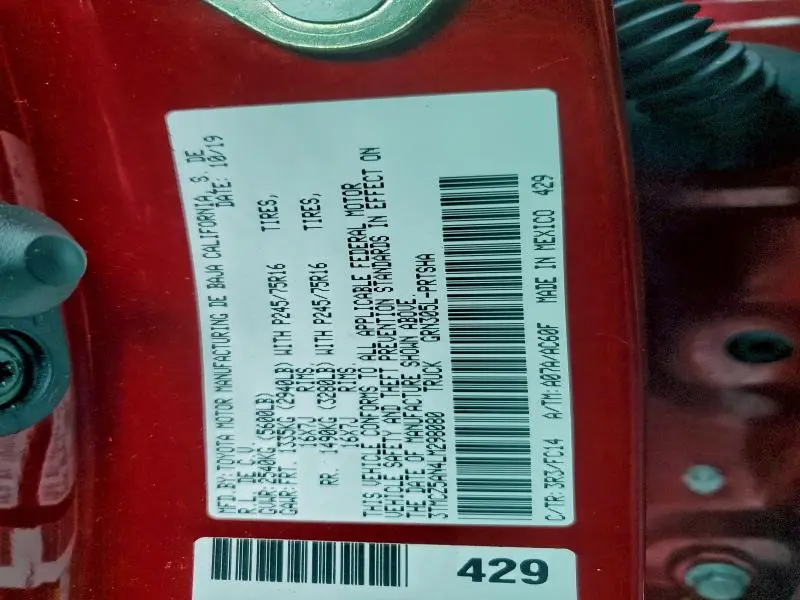 2020 TOYOTA TACOMA DOUBLE CAB  