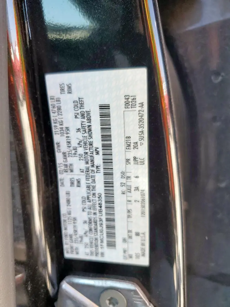 2015 FORD ESCAPE TITANIUM  