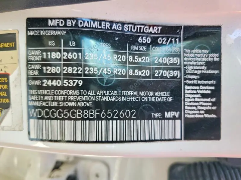 2011 MERCEDES-BENZ GLK 350  