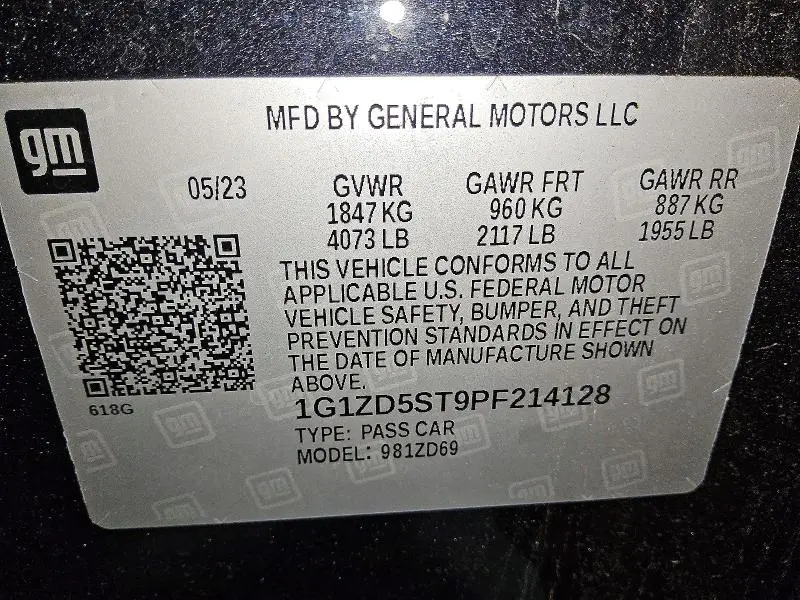 2023 CHEVROLET MALIBU LT  