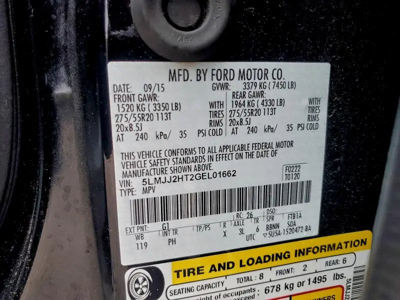 2016 LINCOLN NAVIGATOR SELECT  