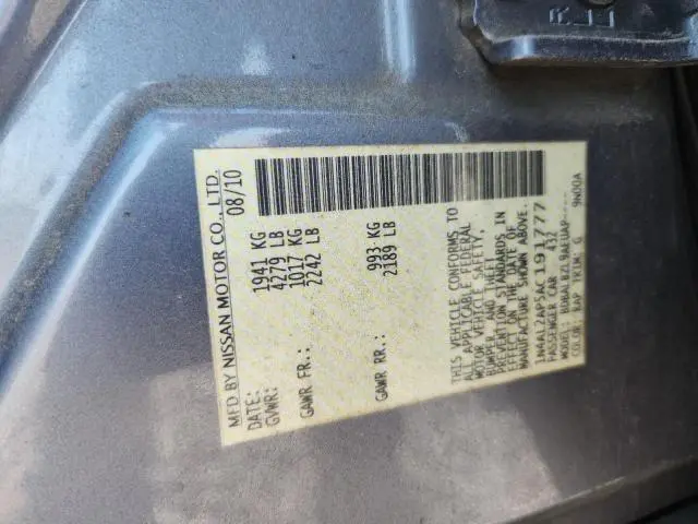 2010 NISSAN ALTIMA 2.5  