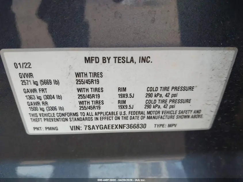 2022 TESLA MODEL Y LONG RANGE DUAL MOTOR ALL-WHEEL DRIVE