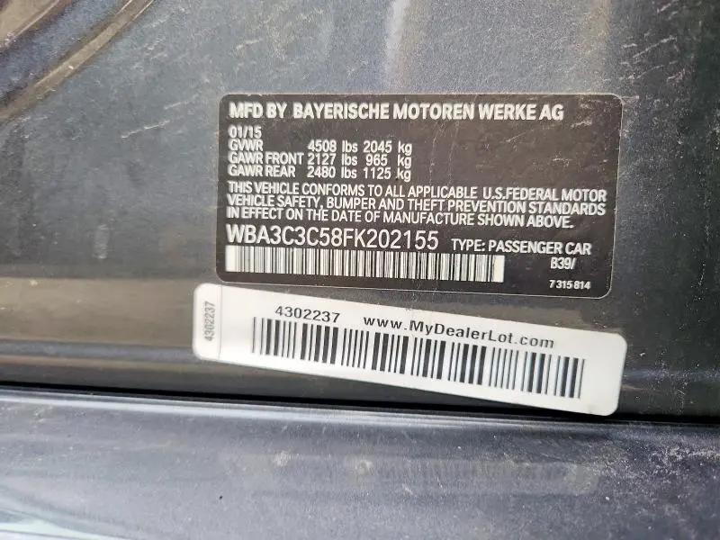 2015 BMW 320 I XDRIVE  