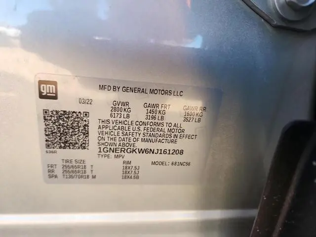 2022 CHEVROLET TRAVERSE LT  