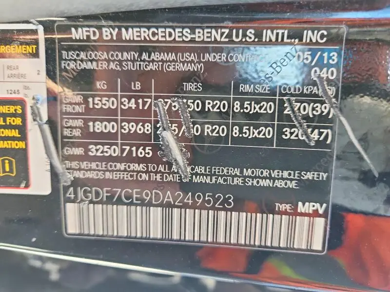 2013 MERCEDES-BENZ GL 450 4MATIC  