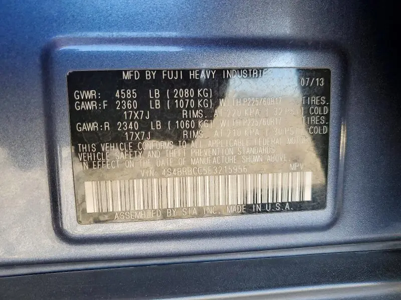 2014 SUBARU OUTBACK 2.5I PREMIUM  