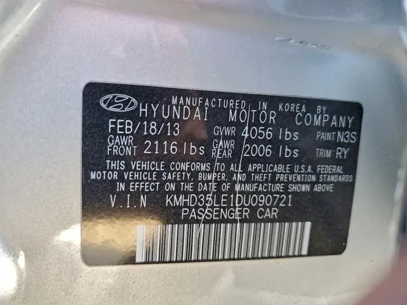 2013 HYUNDAI ELANTRA GT   